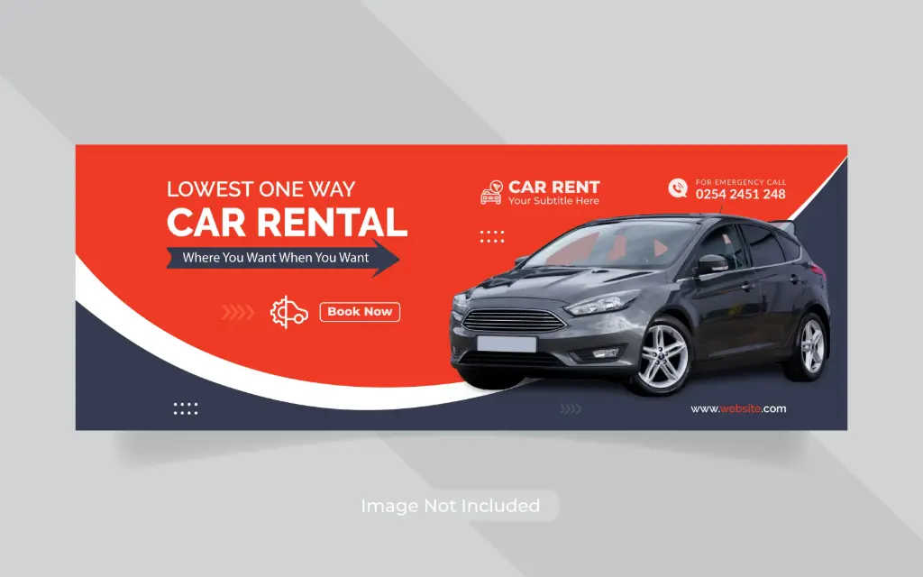 Coches plantilla banner redes