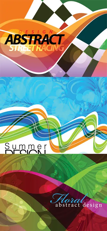 Floral abstract design vector 