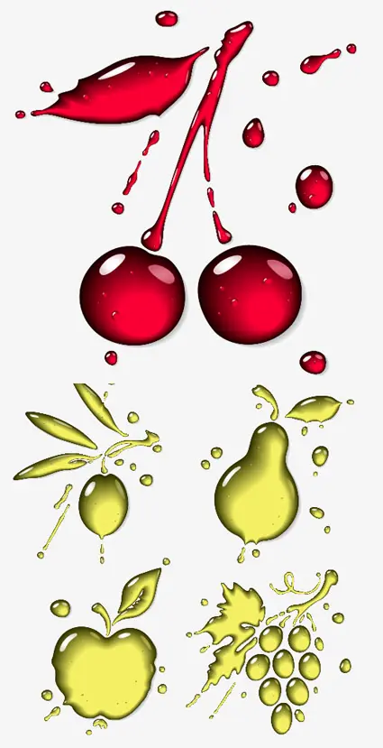 Fruit glass vector