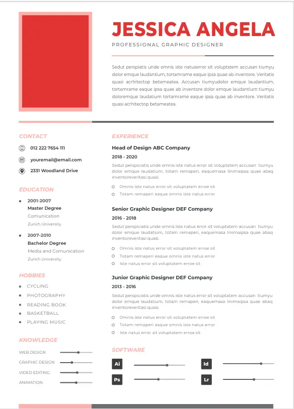 Professional CV Resume Template 5