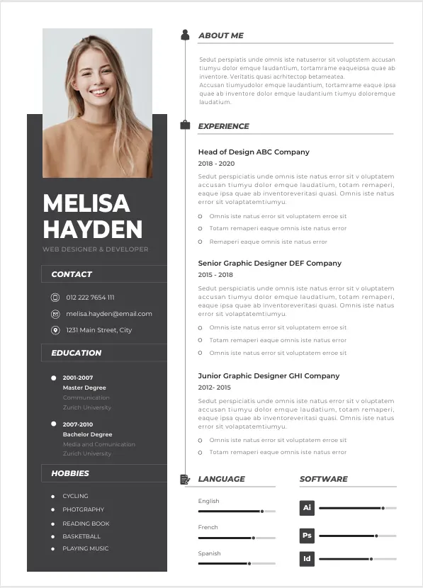 Professional CV Resume template 10