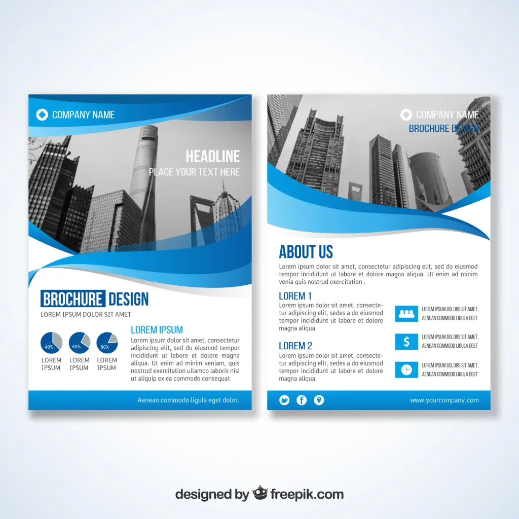 Corporate brochure of blue waves