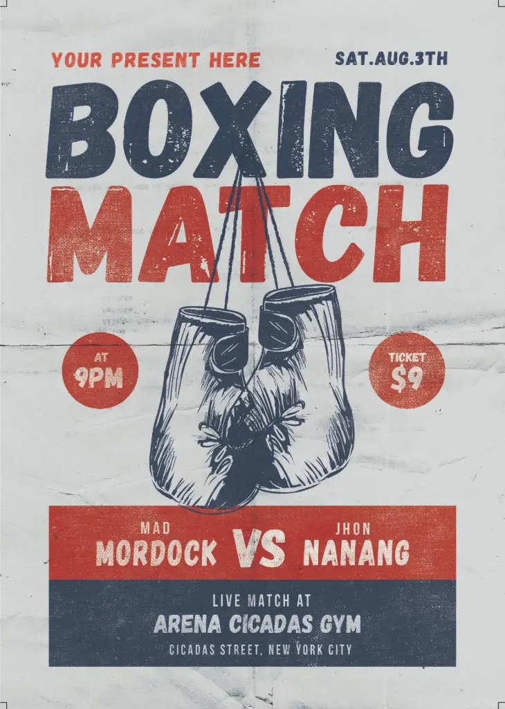 Boxing match flyer