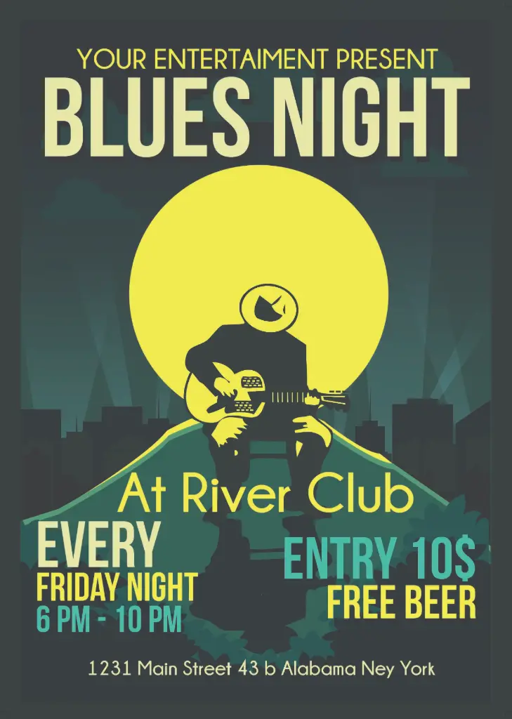 Blues night flyer