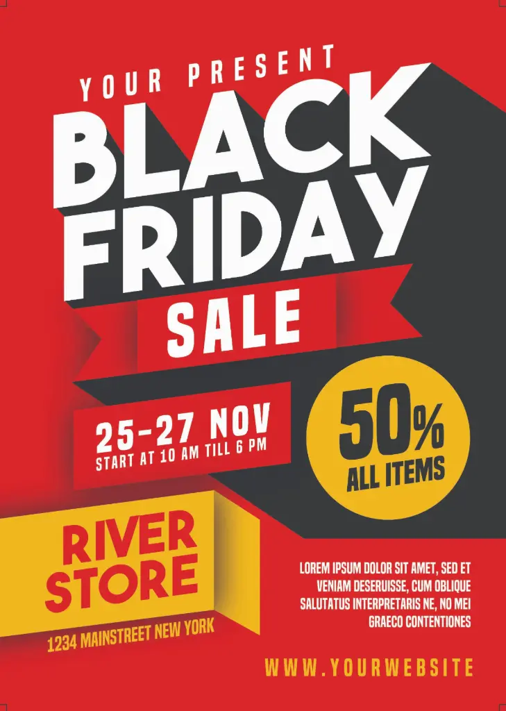 Black friday sale flyer