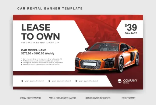 Modern Car Rental Banner