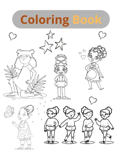 girl coloring book