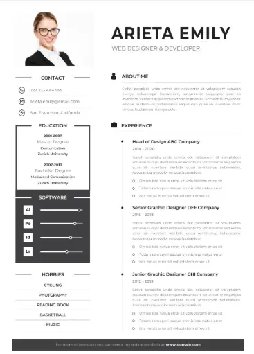 Professional CV Resume Template 8