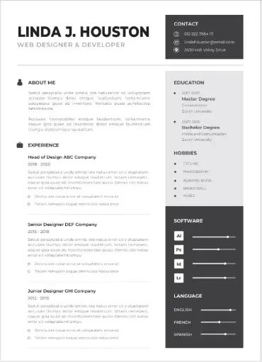 Professional CV Resume Template 9