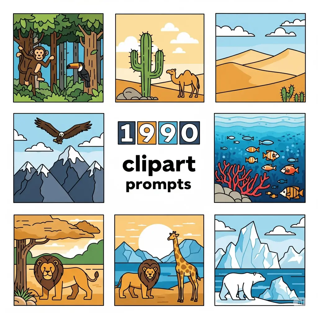 1990 clipart prompts