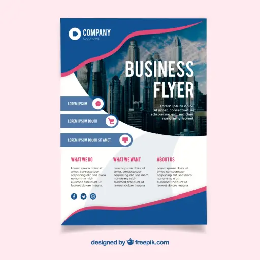 Business brochure with abstract style