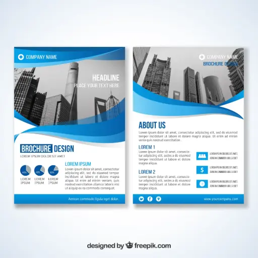 Corporate brochure of blue waves
